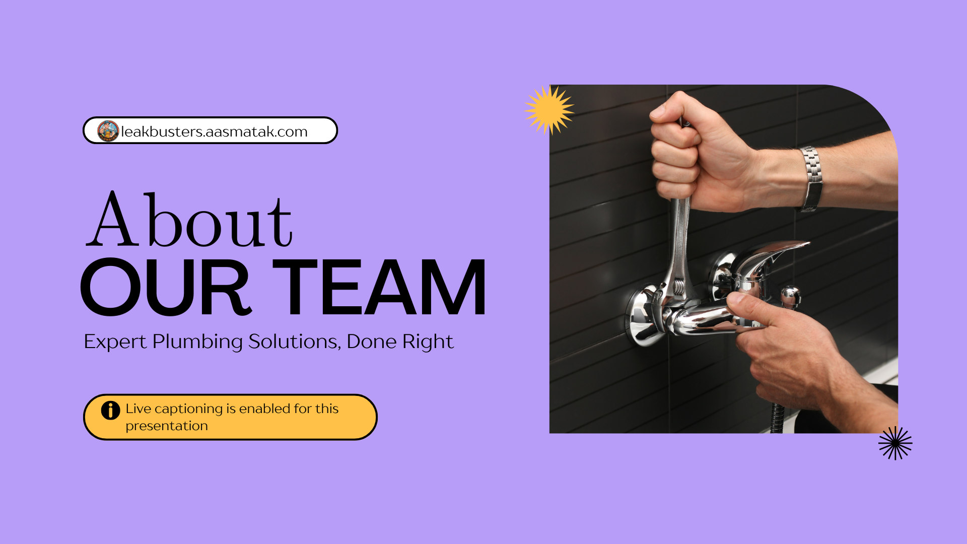 purple and mint about our team presentation